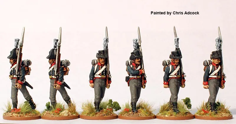 Perry Miniatures NCR49 Oldenburg fusiliers figurines métal marche