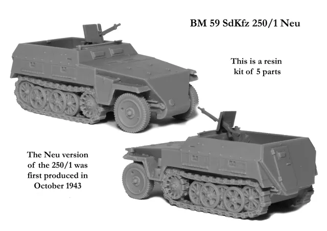 Perry BM 59 maquette SdKfz 250/1 Neu résine 28mm