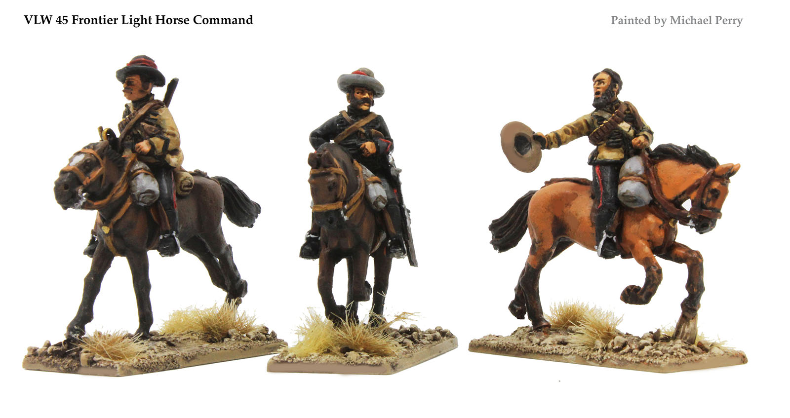 Perry Victoria's Little Wars VLW45 Frontier Horse figurines 28mm