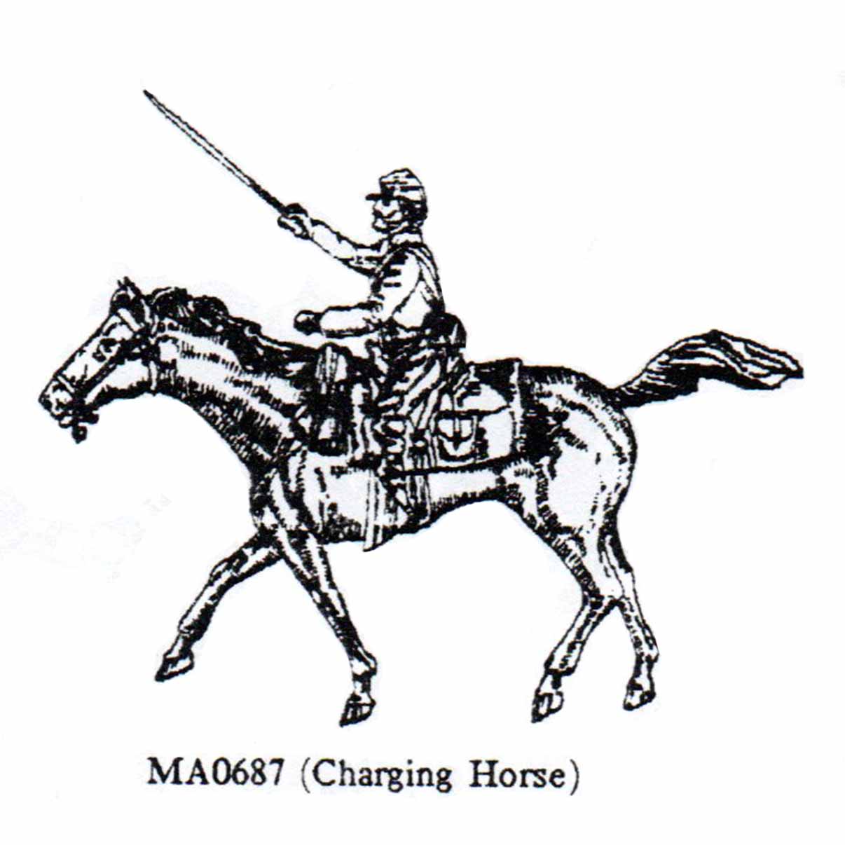 Art Girona Miniatures Cavalry Officer figurine cheval charge