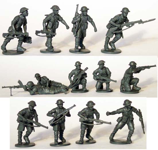 Perry Plastic WW1 Desert Rats boîte 38 figurines désert 1940-43