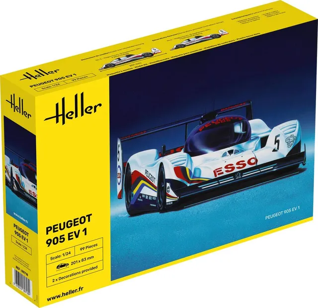 Heller Historical Collection Peugeot 905 EV1 maquette voiture 1/24
