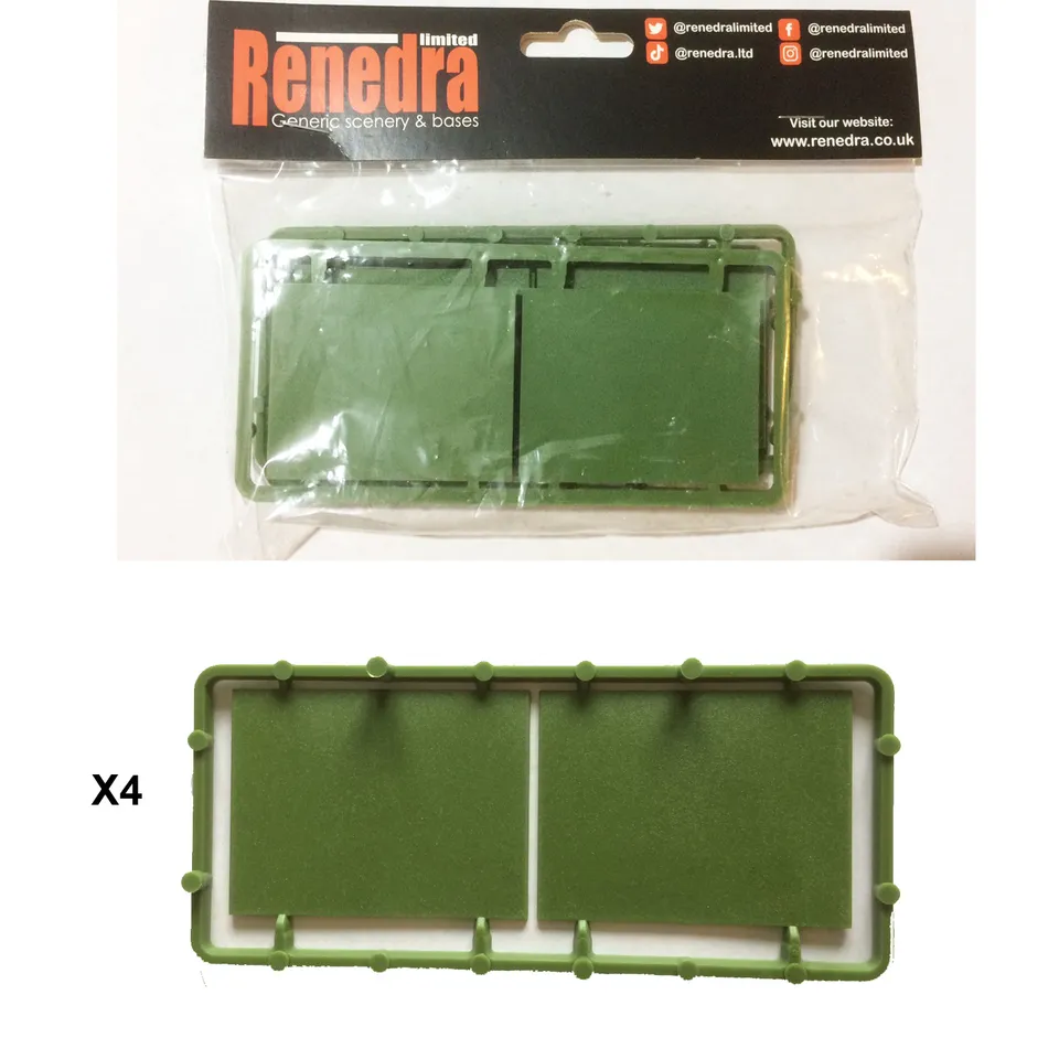 Perry Miniatures Accessoires B80 socles 60x45mm plastique x8
