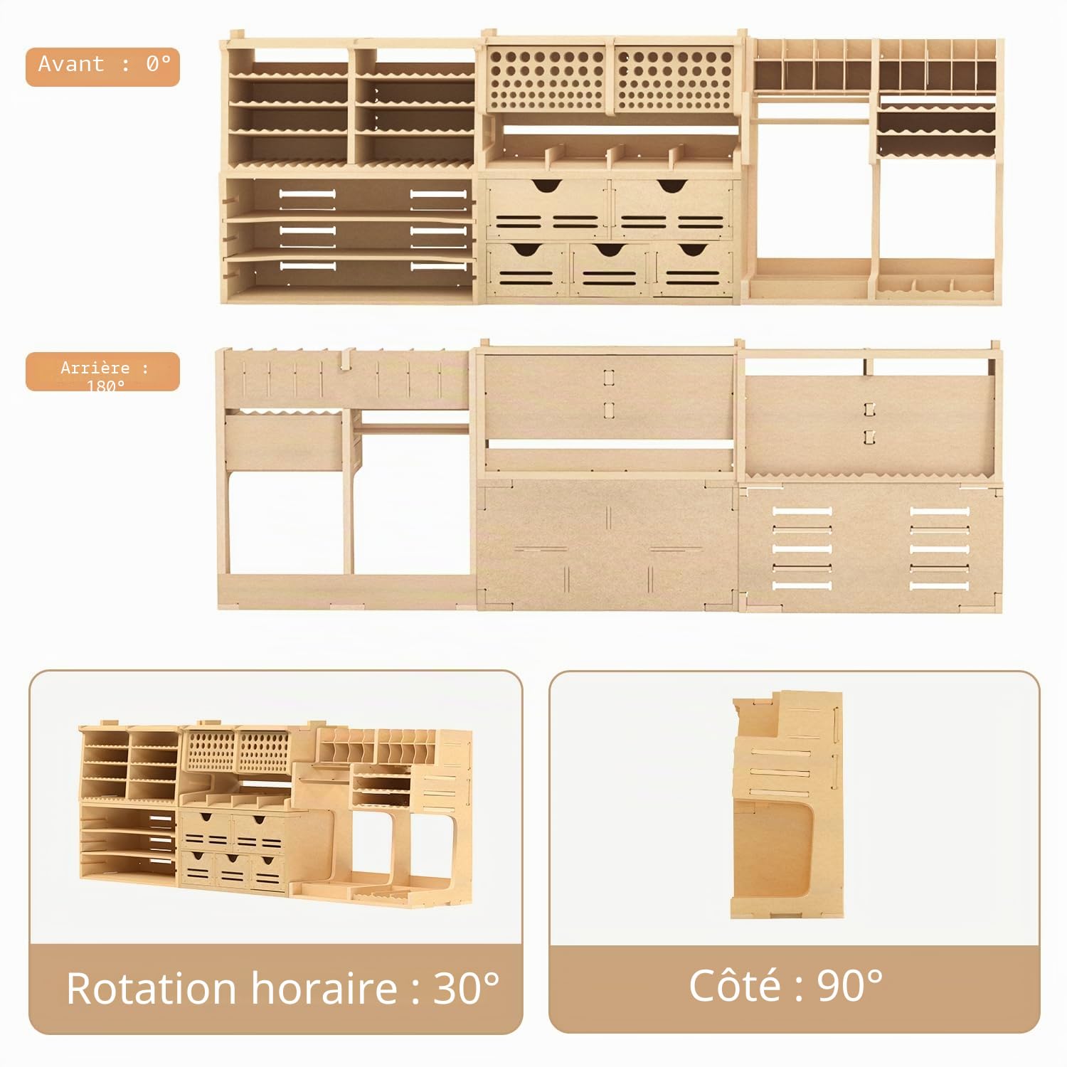 Bucasso Hobby Organizer Set GK Pro station atelier MDF