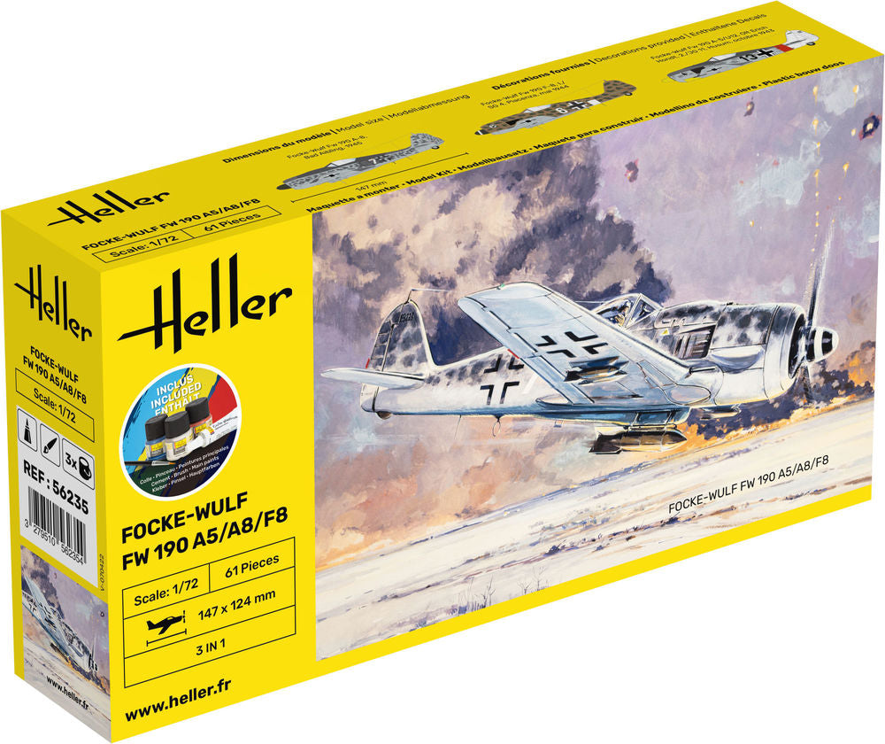 Heller Starter Kit FW 190 A5/A8/F8 maquette 1/72