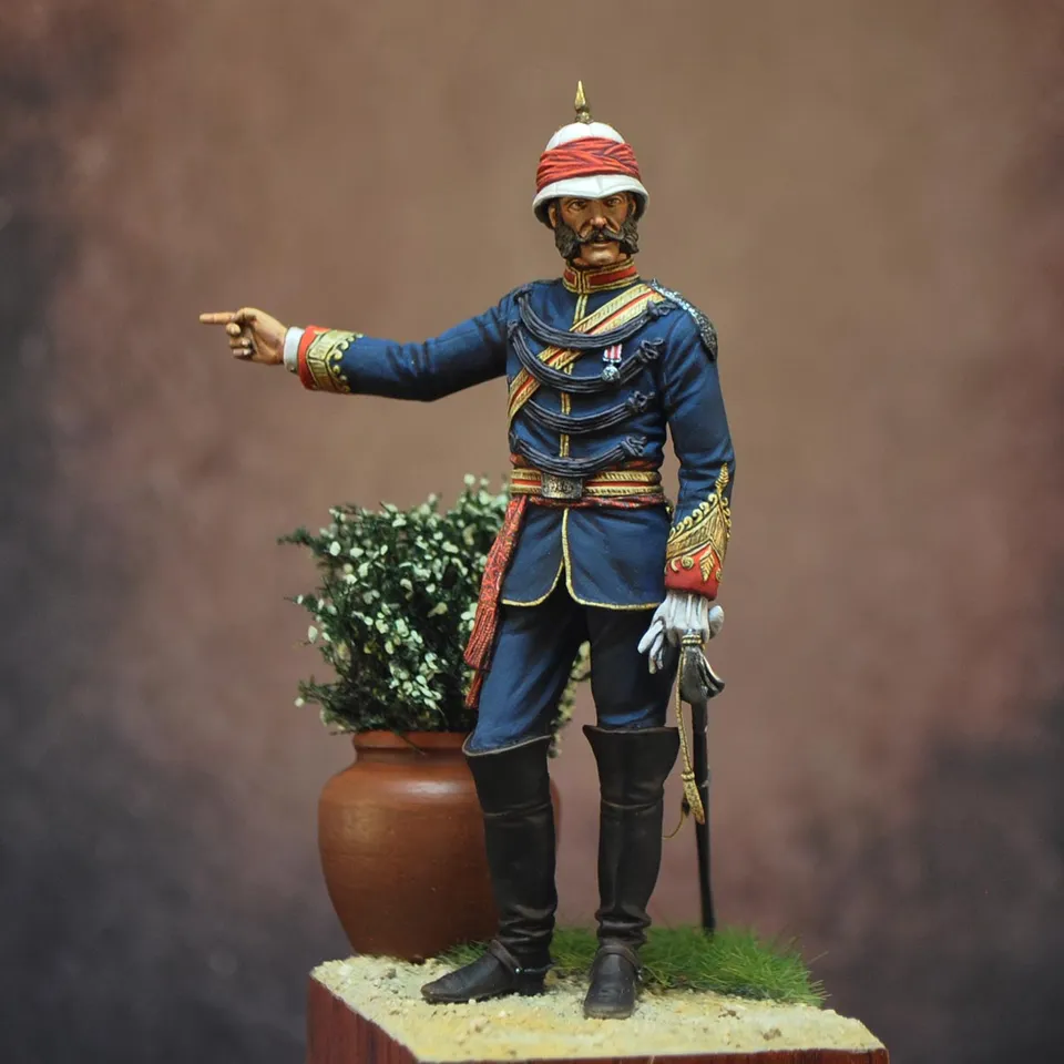 ART GIRONA 70mm 9th Bengal Cavalry Commander 1866 figurine