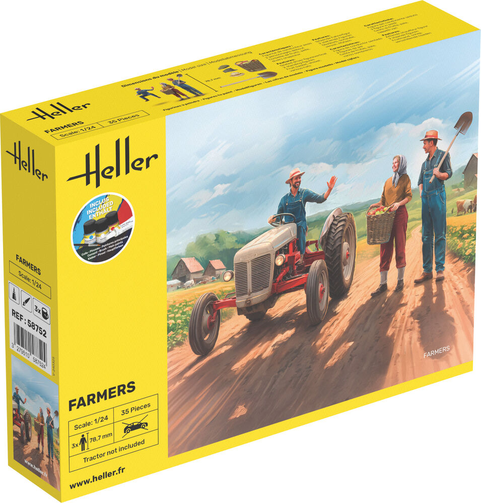 Heller Starter Kit Farmers figurines fermiers 1/24 complet