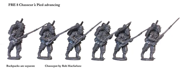 Perry Franco-Prussian War FRE 8 chasseurs à pied figurines