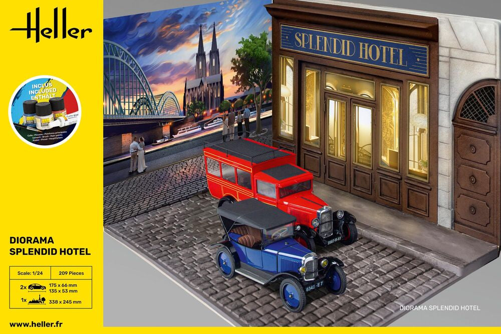 Heller Starter Kit Splendid Hotel 1/24 kit diorama complet