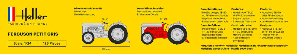 Heller Historical Collection Ferguson Petit Gris maquette 1/24 tracteur