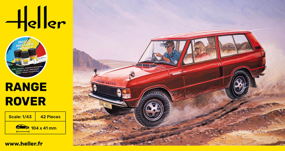 Heller Starter Kit Range Rover 1/43 maquette voiture 4x4
