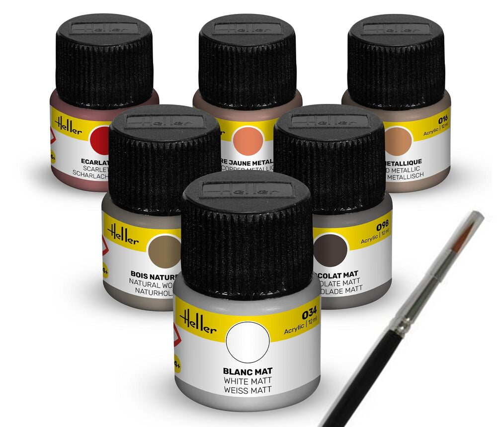 Heller Historical Collection Kit Peintures Voiliers Acrylique 6x12ml