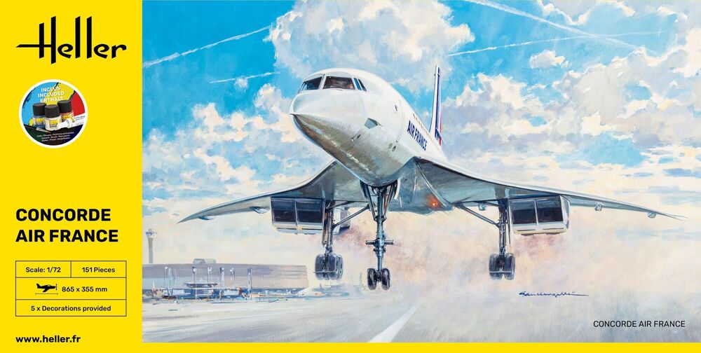 Heller Starter Kit Concorde AF 1/72 maquette avion kit complet