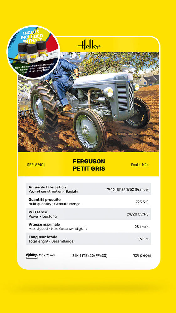 Heller Ferguson Petit Gris 1/24 maquette tracteur