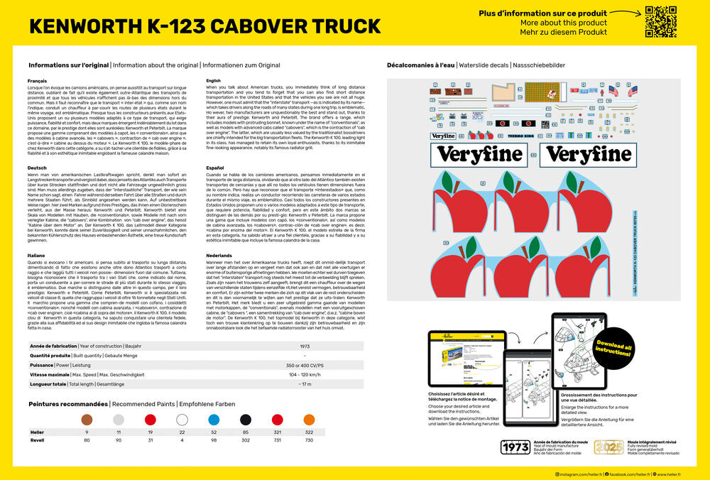 Heller Historical Collection Kenworth K-123 maquette camion 1/43