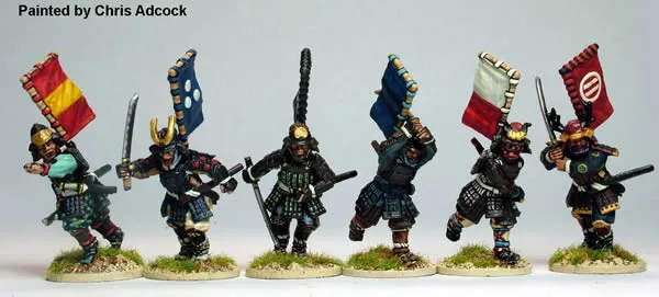 Perry Miniatures SAM25 Samurai charge figurines 28mm sabres