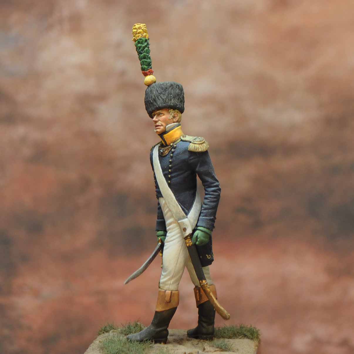ART GIRONA Napoleonic Voltigeurs Officer 2nd Regiment figurine 54mm