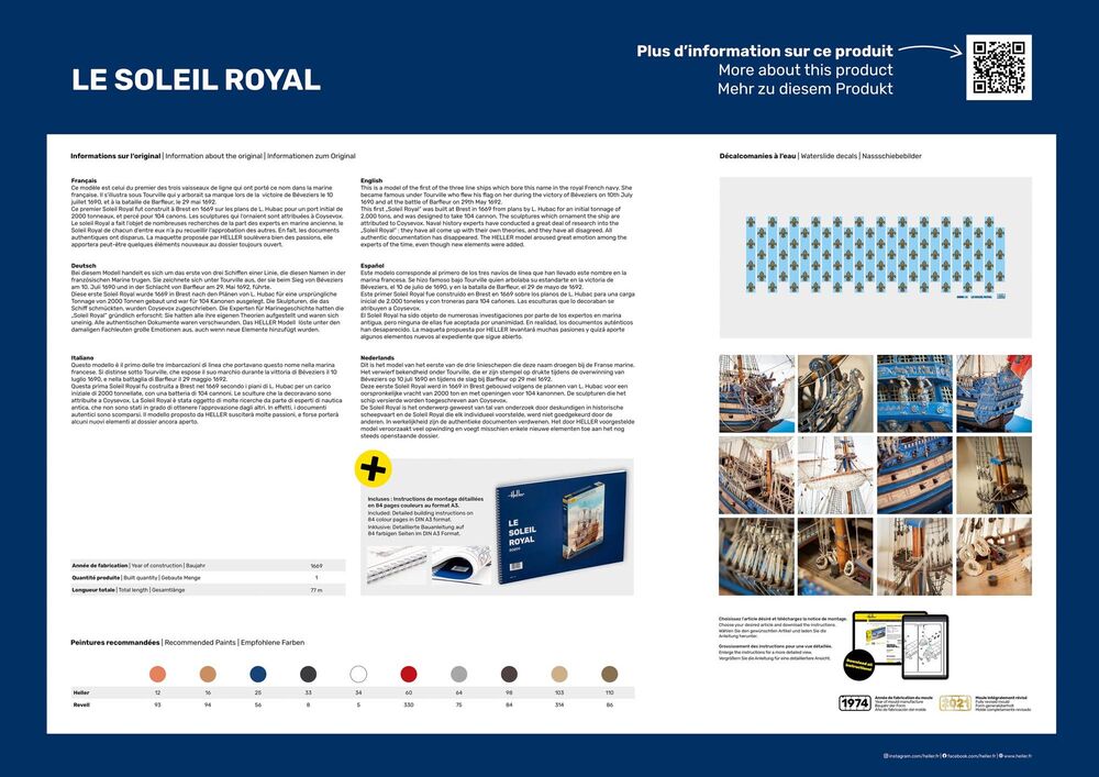 Heller Starter Kit Soleil Royal 1/100 maquette bateau voilier