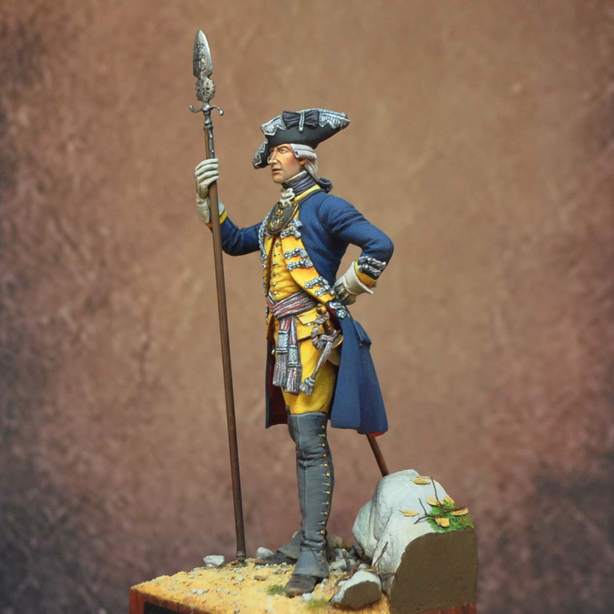 ART GIRONA 70mm Officer Leib Infantry Hesse 1775 figurine 70mm