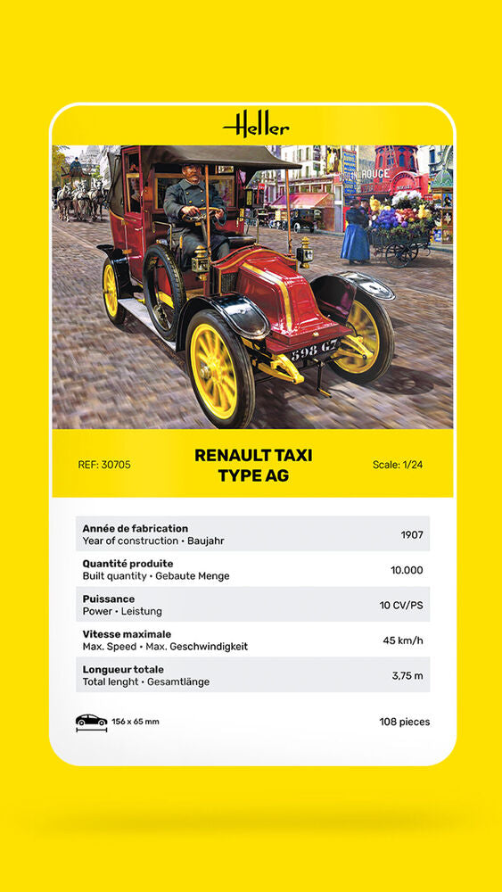 Heller Historical Collection Renault Taxi Type AG maquette 1/24