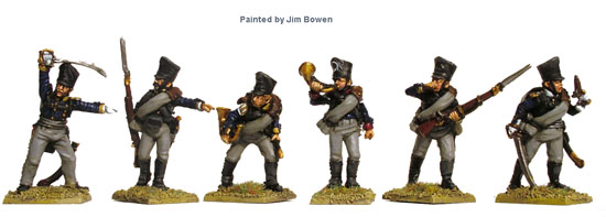 Perry Miniatures Napoleonic PN12 figurines fusiliers commandement
