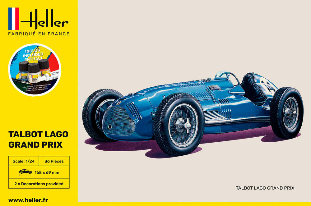 Heller Starter Kit Talbot Lago Grand Prix 1/24 maquette voiture kit complet
