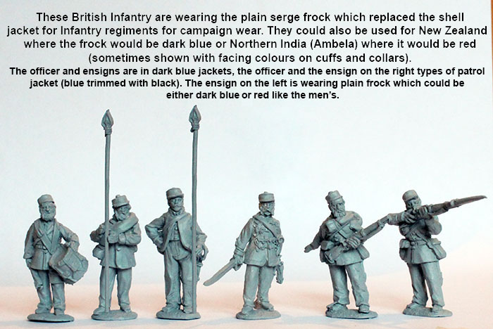 Perry BIF21 infanterie commandement figurines 28mm campagne