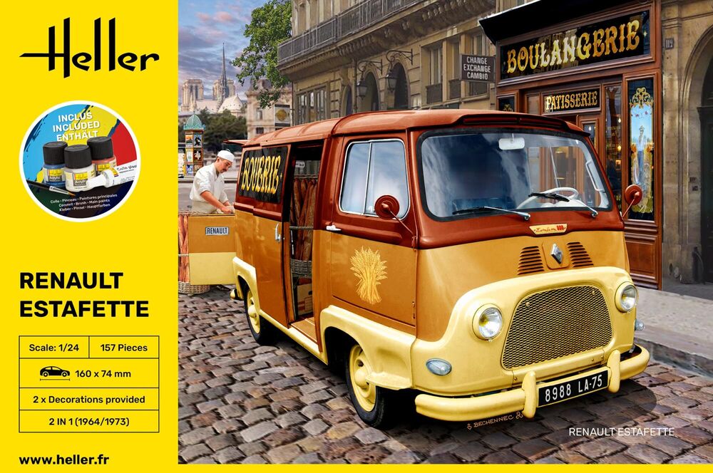 Heller Starter Kit Renault Estafette maquette fourgon 1/24