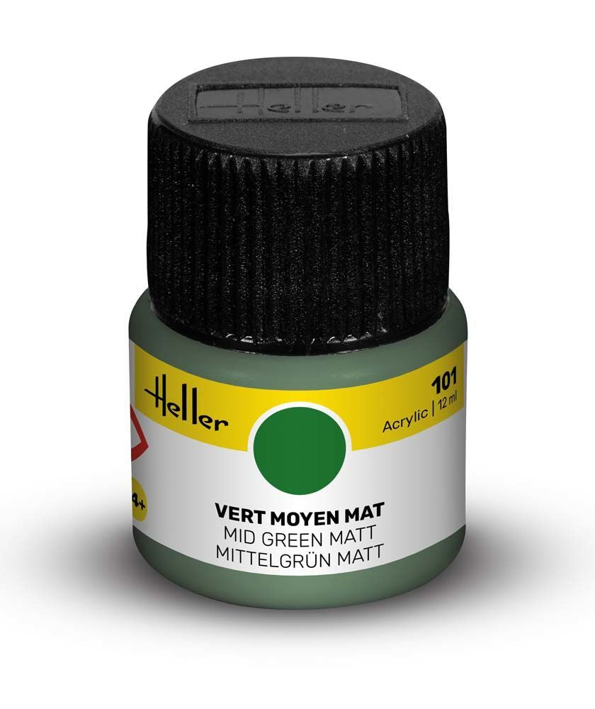 Heller Peinture Acrylic 101 vert moyen mat peinture maquette