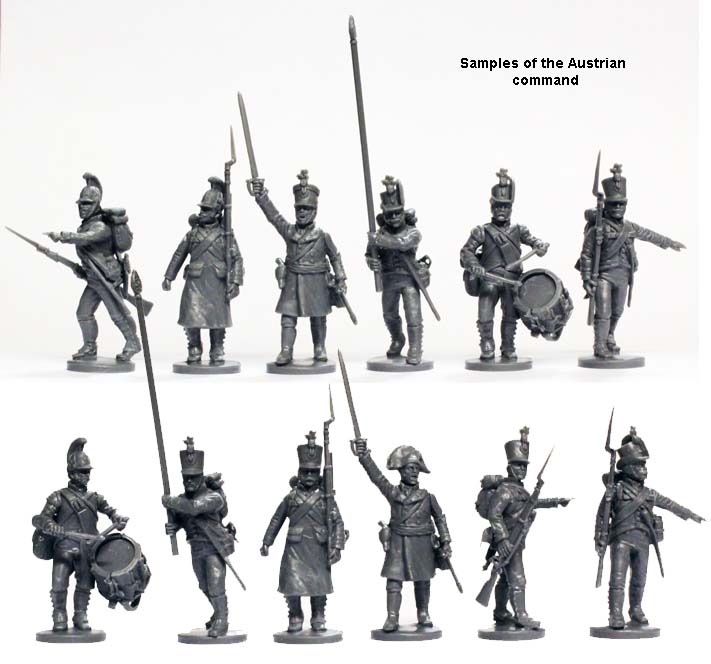 Perry Miniatures AN 40 infanterie autrichienne maquette 48 figurines