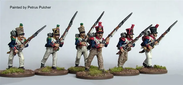Perry Miniatures FN33 voltigeurs grenadiers figurines avançant