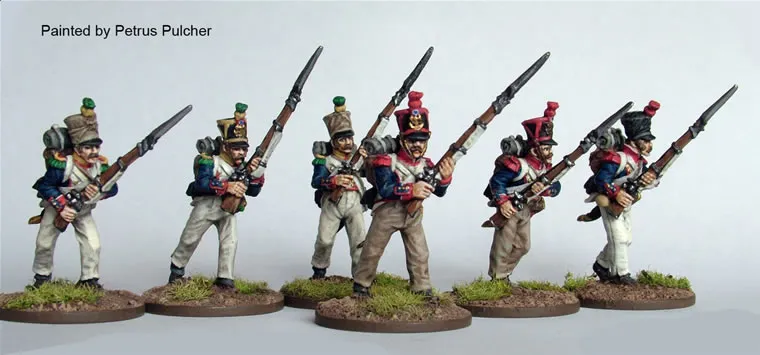 Perry Miniatures FN33 voltigeurs grenadiers figurines avançant