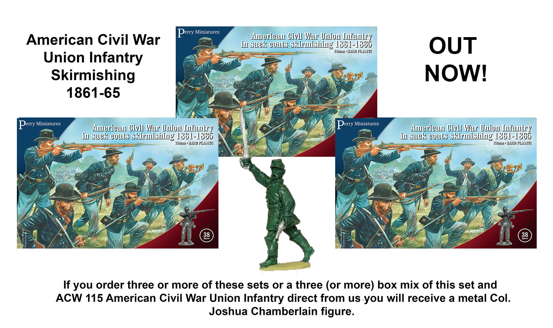 Perry ACW120 Union Infantry figurines coffret tirailleurs 38 pcs