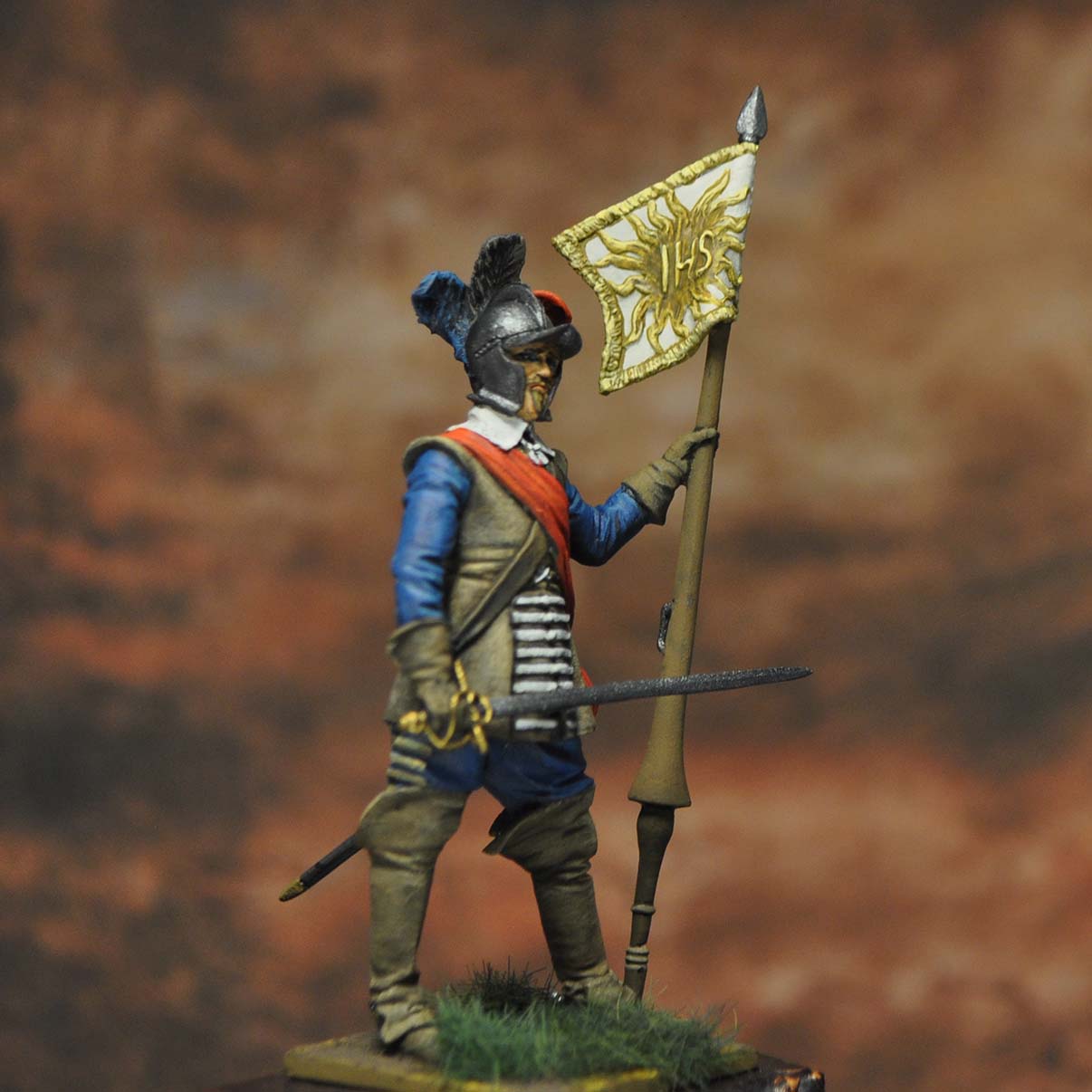 Art Girona General Serie Etendard Bavière drapeau 1618-1648