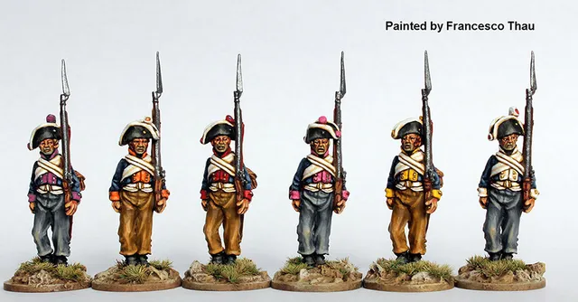 Perry Miniatures Napoleonic EP 6 figurines mousquetaires marche métal