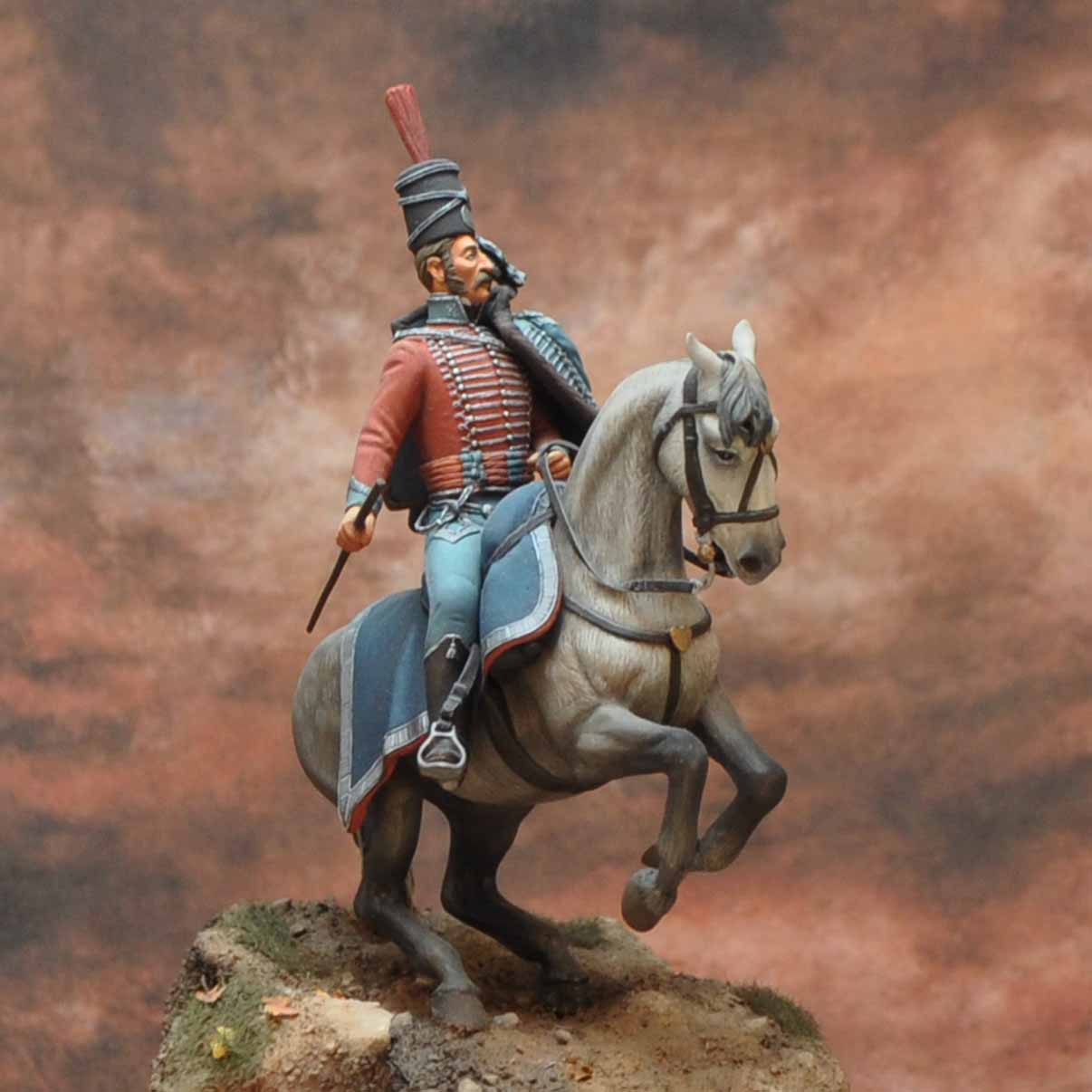 Art Girona Napoleonic Officer Maria Luisa Hussards 1808 figurine