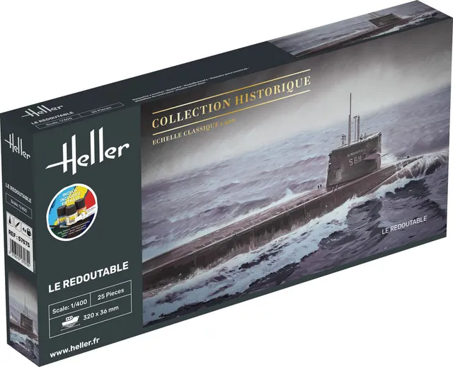 Heller Starter Kit U-Boot Redoutable Maquette Sous-marin 1/400