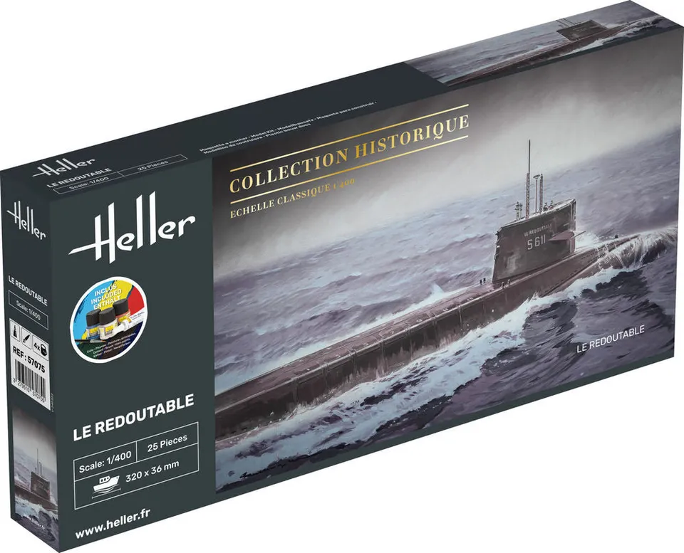 Heller Starter Kit U-Boot Redoutable Maquette Sous-marin 1/400