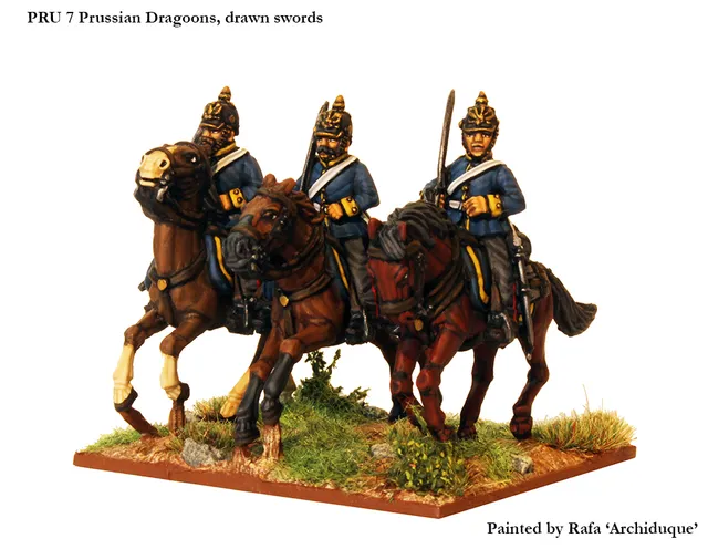 Perry Miniatures PRU7 dragons figurine 28mm sabres au clair