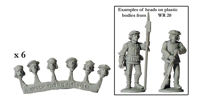 Perry European Armies EA7 Têtes 1490-1520 figurines 36 pièces