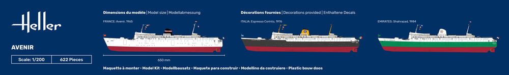 Heller Starter Kit Avenir 1/200 maquette ferry car-ferry