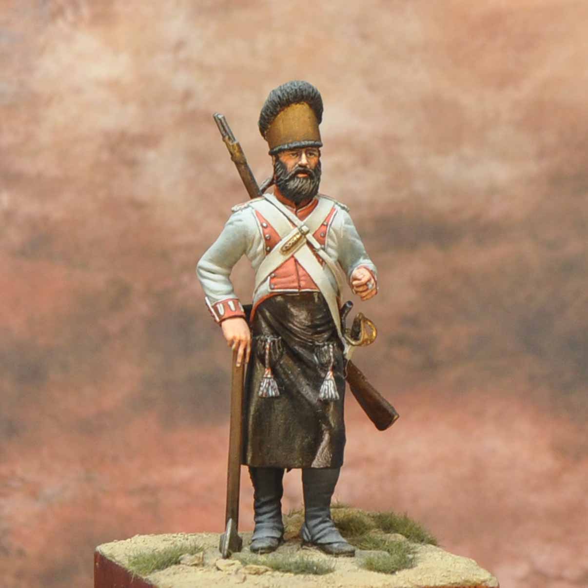 Art Girona Napoleonic Sapeur Guadalajara 1807 figurine 54mm