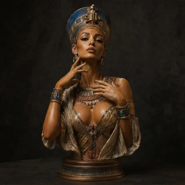 Art Girona Busts Nefertari buste reine égyptienne à peindre