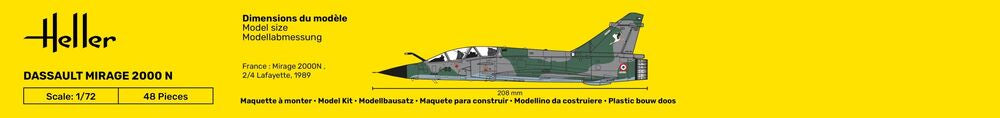 Heller Starter Kit Mirage 2000 N maquette 1/72 Armée Air