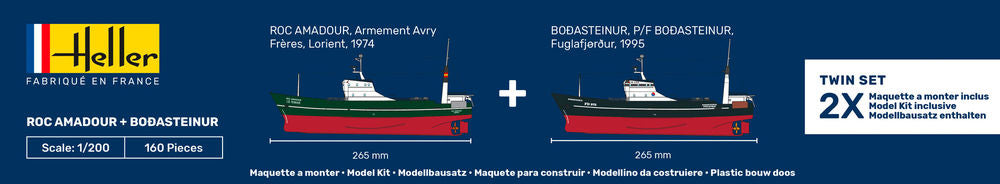Heller Twinset Roc Amadour maquette bateau 1/200 2 kits