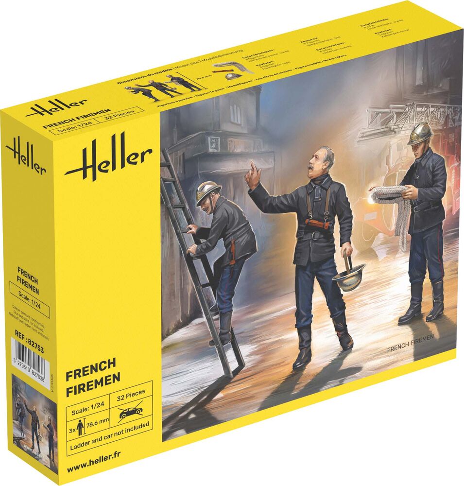 Heller Historical Collection Pompiers figurines 1/24 pompiers France