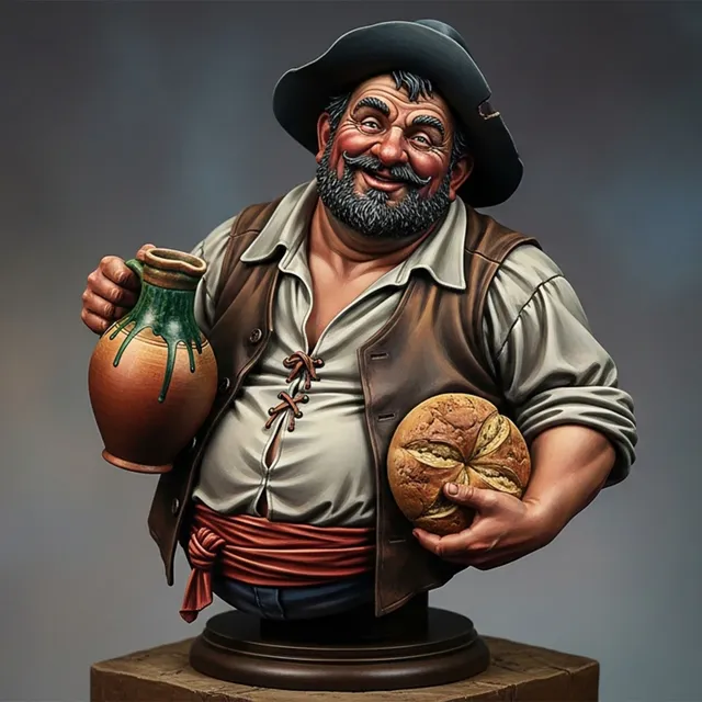 Art Girona Busts Sancho Panza buste métal à peindre