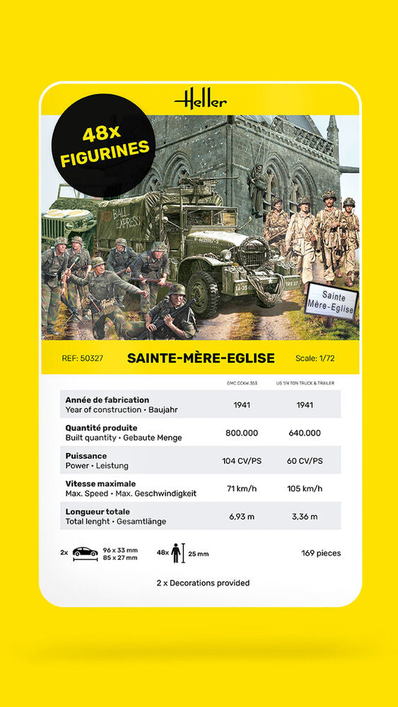 Heller Historical Collection Sainte-Mère-Église 1/72 maquette figurines