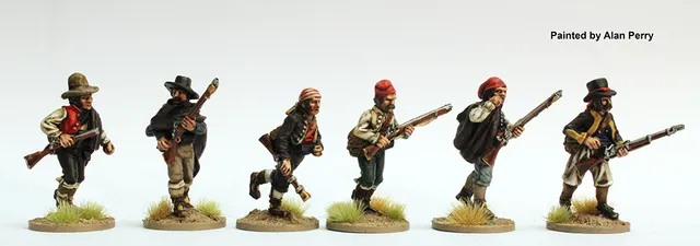 Perry Miniatures Napoleonic SPA54 guerrillas avançant figurines