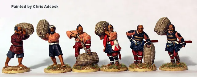 Perry SAM61 Ashigaru ballots de riz figurines samouraï 28mm